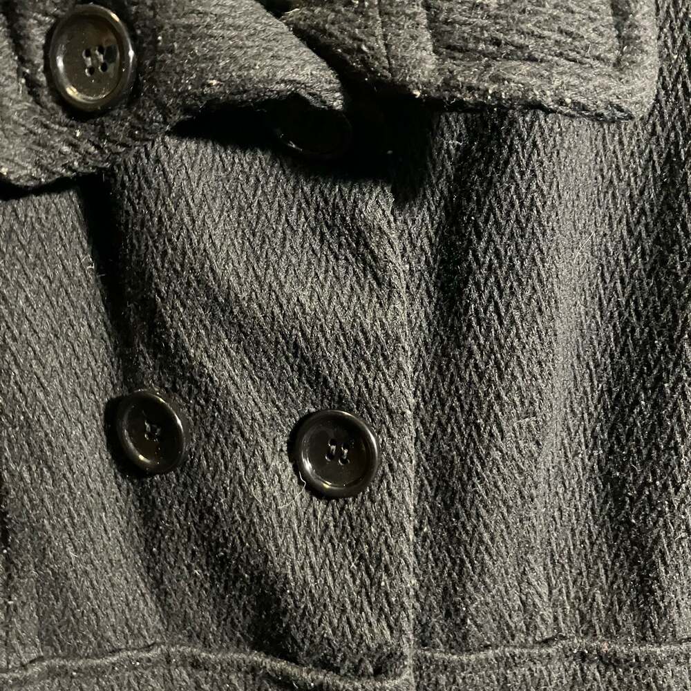 Braetan Since 1955 Black Herringbone Pea Coat Size M